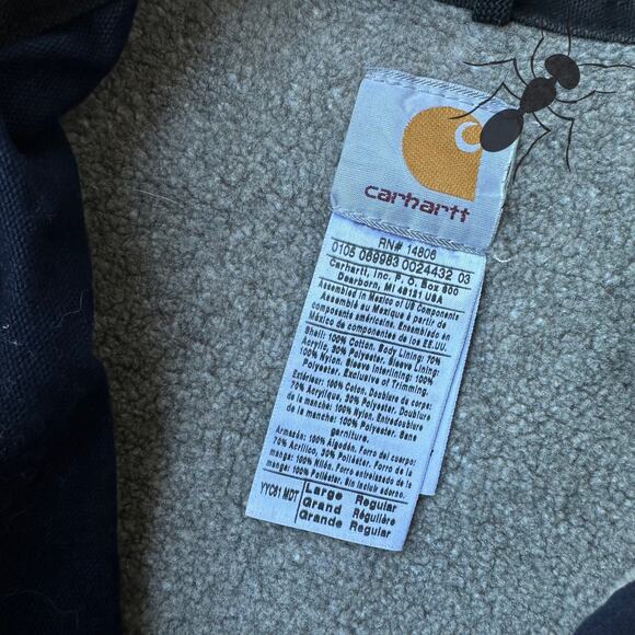 Vintage Y2K Carhartt YOUTH YC61 MDT blue chore work wear jacket - Picture 5 of 8